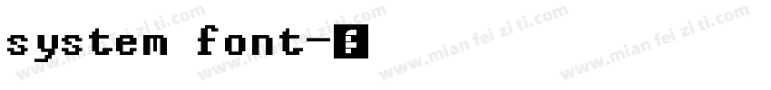 system font字体转换